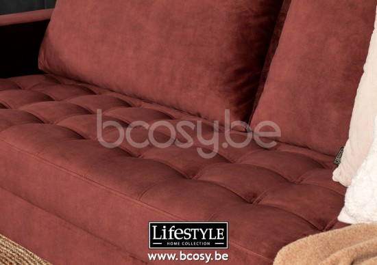 Lifestyle94 Home collection ROME SOFA 3 SEAT AQUILA BLUSH 92 B218/H85/D91