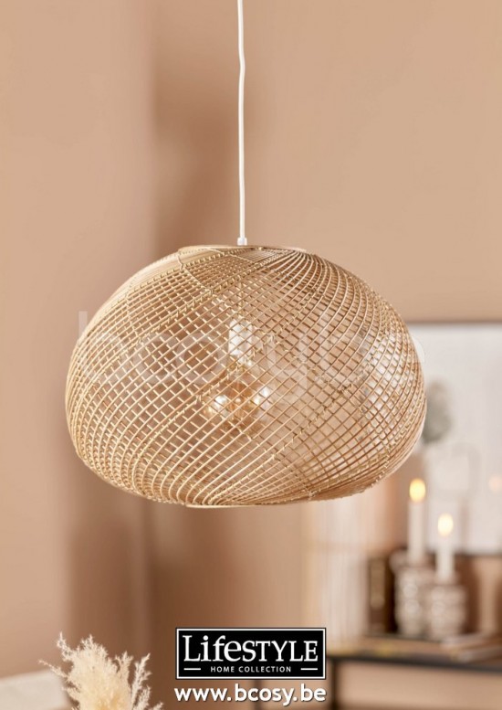 Lifestyle HANGLAMP LYNN NATURAL M 62x62x45 cm Lifestyle94 HANGLAMP LYNN NATUREL M 62x62x45 cm