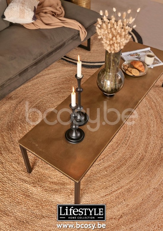 Lifestyle94 Home collection MODESTO COFFEE TABLE BRASS 150X45X35