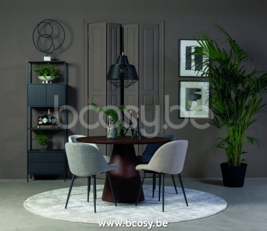 Lifestyle94 Home collection OHIO DINING TABLE ROUND DARK BROWN Ø120X76