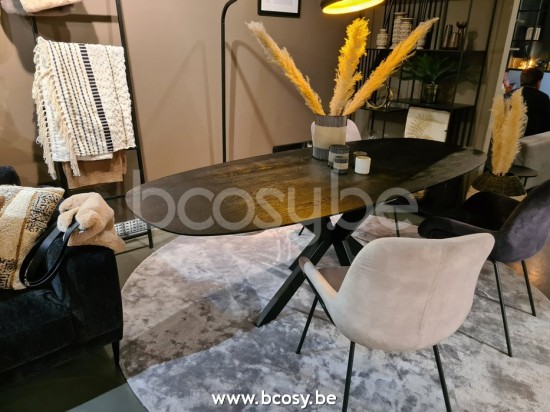 Lifestyle EETTAFEL KINSLEY BLACK 220X90 CM Lifestyle94 TAFEL KINSLEY ZWART 220X90 CM