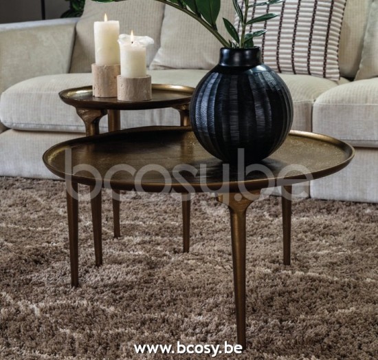 Lifestyle94 Home collection ALLARD COFFEE TABLE ANTIQUE GOLD Ø75X40
