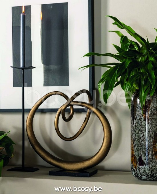 Lifestyle SKULPTUR ROUND LOOP GOLD 38x13x36 cm