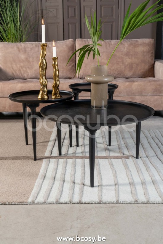 Lifestyle94 Home collection ALLARD COFFEE TABLE BLACK Ø51X45