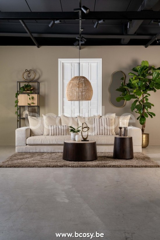 Lifestyle SOFA 2-SITZER MIT ARMLEHNE LINKS SAN MARINO LEVIS WOLLWEISS 2 B152/H60/D110