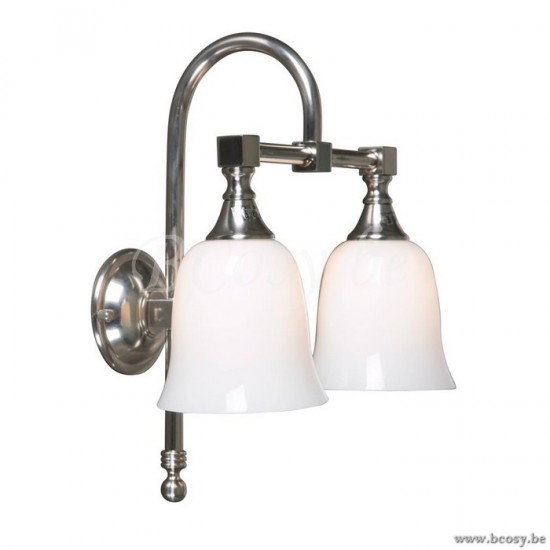 Linea Verdace LV 31261_NM Bath Classic Boog Opal Wit Glas 2 Lampen G9 IP44