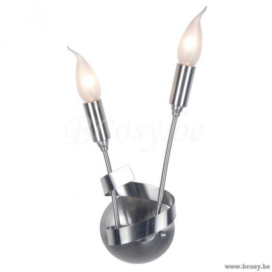 Linea Verdace LV 36010_NM Wandlamp Tagliatelle Nikkel Mat 2X60W E14