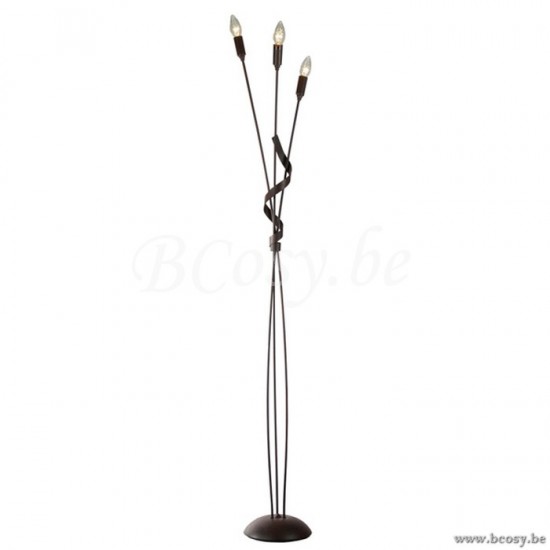 Linea Verdace LV 46010_R Staanlamp Tagliatelle Roest 3x60W E14