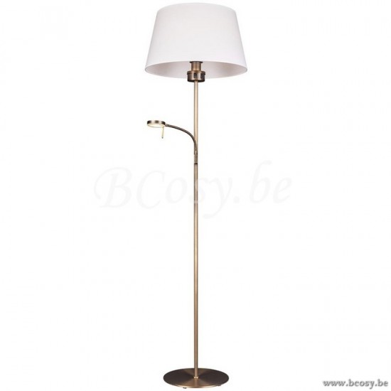 Linea Verdace GEVE KLEPP STAANLP ANTIQUE BRASS 1X60W E27+LED 5W