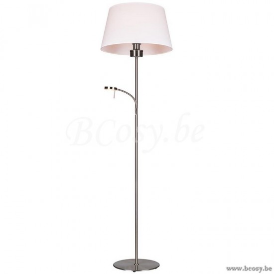 Linea Verdace LV 47008_NM Klepp Staanlamp Satin 1x60W E27+Led 5W