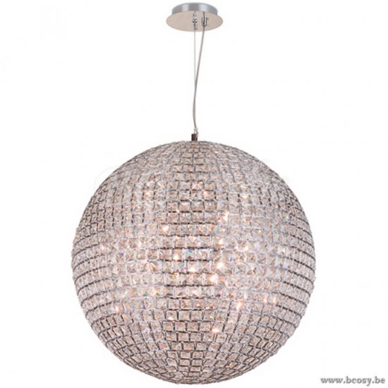 Linea Verdace LV 50246_CH Times Squarel Pendel K9 Kristal 13xG9 Chrome D60 H150