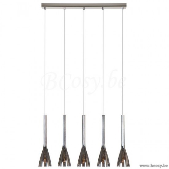 Linea Verdace LV 51081_CHM Pendel Vase 5 lampen E14 Chrome+Mirror