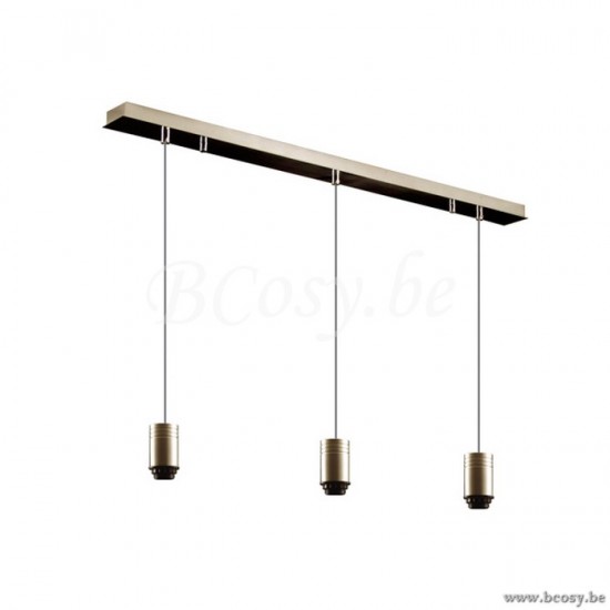 Linea Verdace GEVE PENDEL LOUNGE 3XE27 60W ALU EXCL.KAP L90