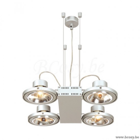 Linea Verdace GEVE COOL PROF.PENDEL QR111 4X50W INCL LP ALU