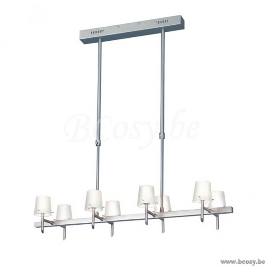 Linea Verdace LV 52008_B_NM luchter 8x20W Danisch Nikkel Mat