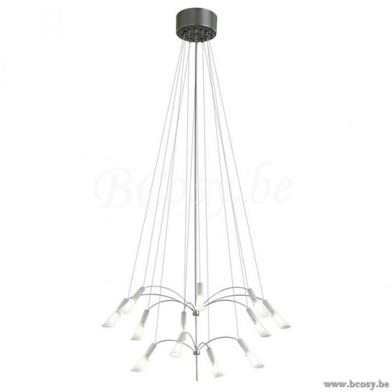 Linea Verdace GEVE ROUNDABOUT NIKKEL MAT GLAS WIT 12X20W