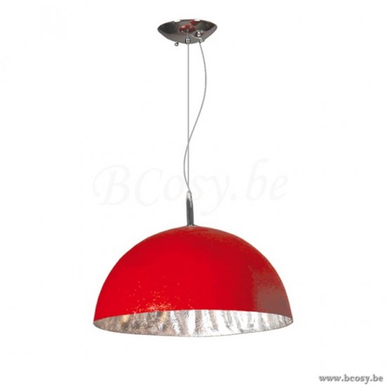 Linea Verdace GEVE PENDEL MOONFACE ZILVER+ROOD 1XE27 60W