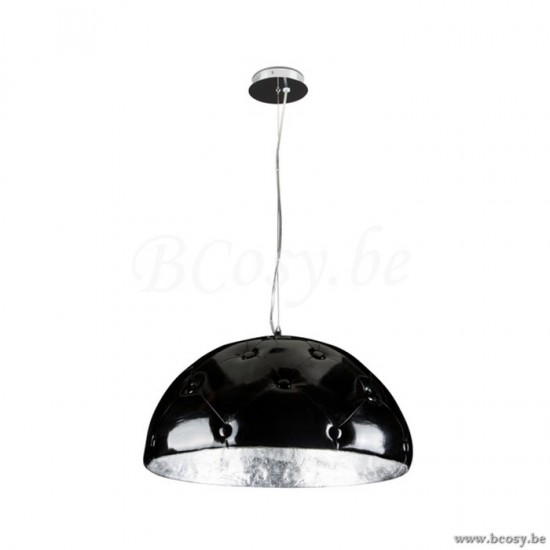 Linea Verdace LV 52913_BS Chesterfield Pendel 3 lampen E27 60W Zwart Zilver D 550Mm