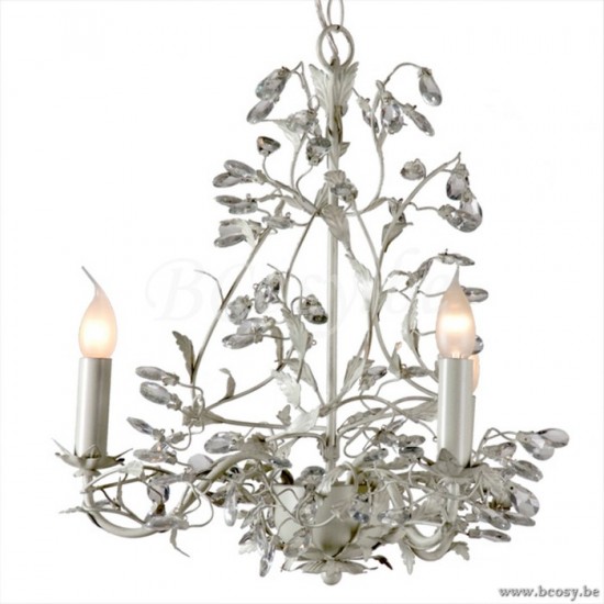 Linea Verdace LV 53310_GB Luchter Michelangelo 3 lampen E14 Grijs Beige