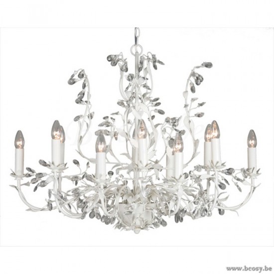 Linea Verdace LV 53314_WF Luchter Michelangelo Ov 12 lampen E14 White Frosted