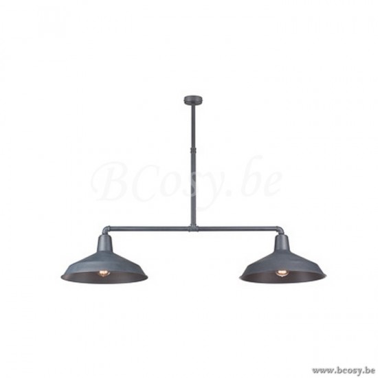 Linea Verdace LV 53345_L Industrie Pendel 2 Lampen E27 60Wx2 Lood