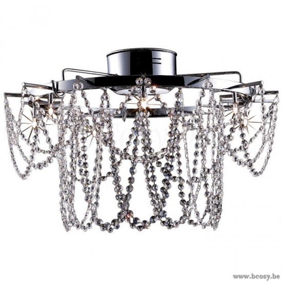 Linea Verdace LV 61097_CH Plafondlamp Tabor 7x20W 12V D63 Chroom+Crystal