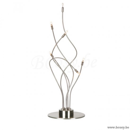 Linea Verdace LV 70021_NM Tafellamp Tubetti Nikkel Mat 6x10W 12V G4