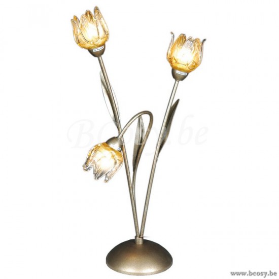 Linea Verdace LV 72146_R Tafellamp Piave 3 Lampen G9 40W Roest