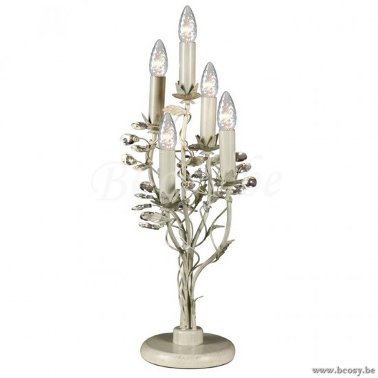 Linea Verdace LV 73310_GB Tafellamp Michelangelo 5 lampen E14 Grijs Beige