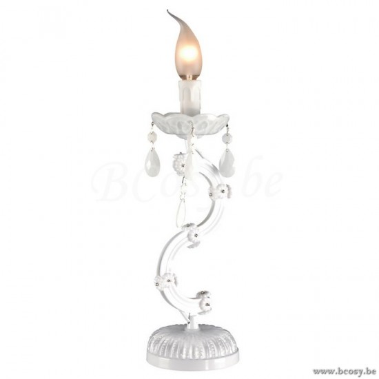 Linea Verdace Marie Therese LV 76016/W Éclairage Armatures Luminaires D'intérieur Pieds De Lampe Avec Abat Jour Lampes De Table