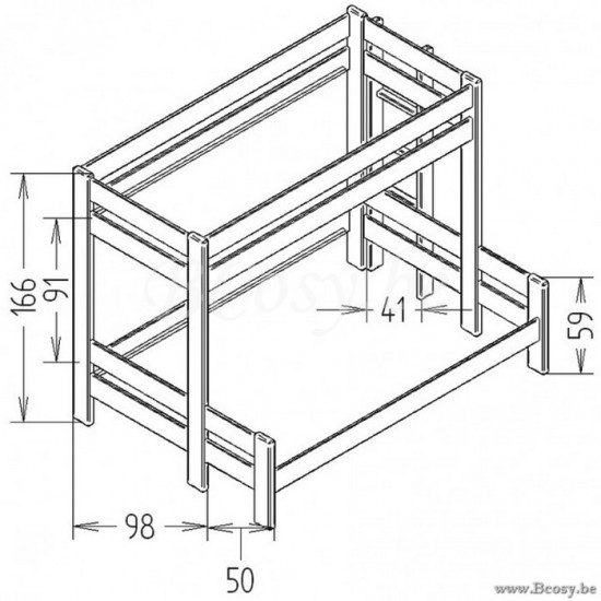 MathyByBols Mathy By Bols Dominique 166 Kids Children'S Bunk Bed Inseparable 90