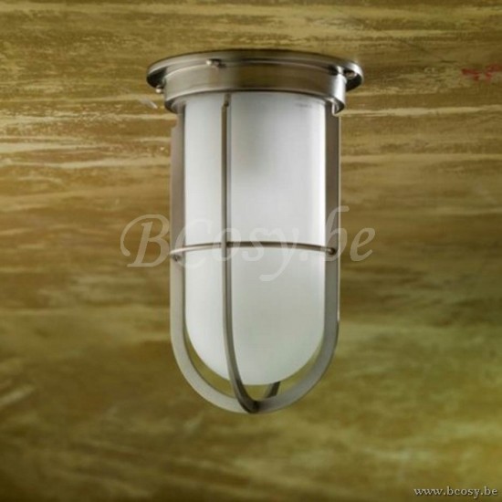 Tekna Nautic DOCKLIGHT CEILING brons nikkel geborsteld mat glas NA 800.11.204 NAU80011204