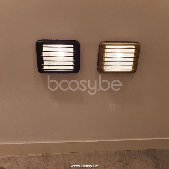 Tekna Nautic STEPLIGHT 230V-LED-gepolijst messing-helder glas.