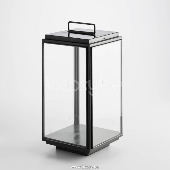 Tekna Nautic BLAKES TABLE LAMP-2700K gelakt Jet Black-helder glas.