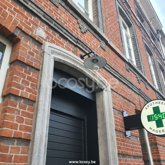 Tekna Nautic QUAY LIGHT 90°-gelakt zwart koper-helder glas.