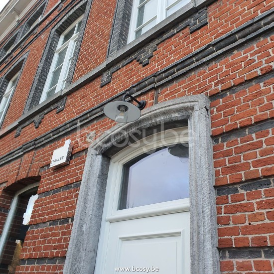 Tekna Nautic QUAY LIGHT 90°-Schwarz lackiert Kupfer-Klarglas.