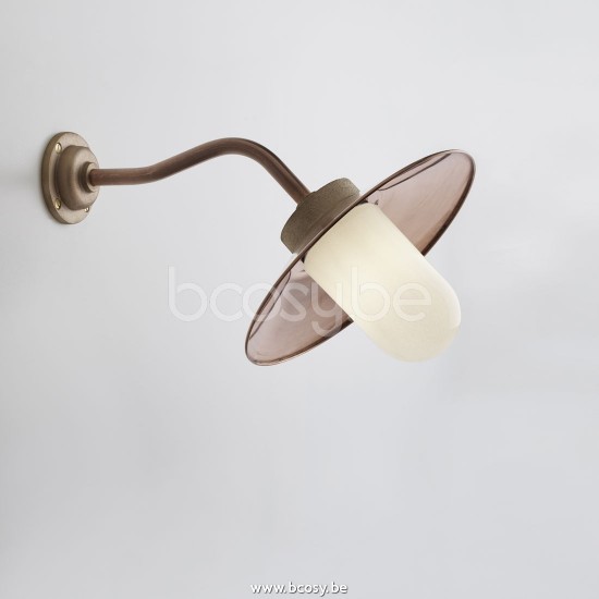 Tekna Nautic QUAY LIGHT 45°-koper-helder glas.