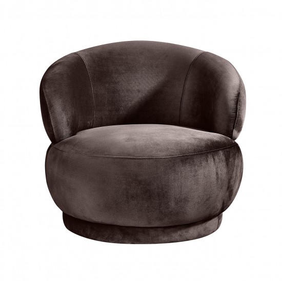LABEL51 Fauteuil Lobby - Taupe - Fluweel - 1-Zits.