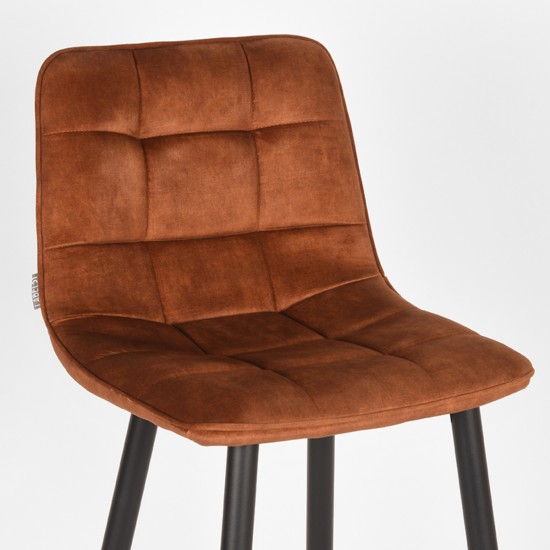 LABEL 51 Barkruk Jelt Oker Velours Hoog.