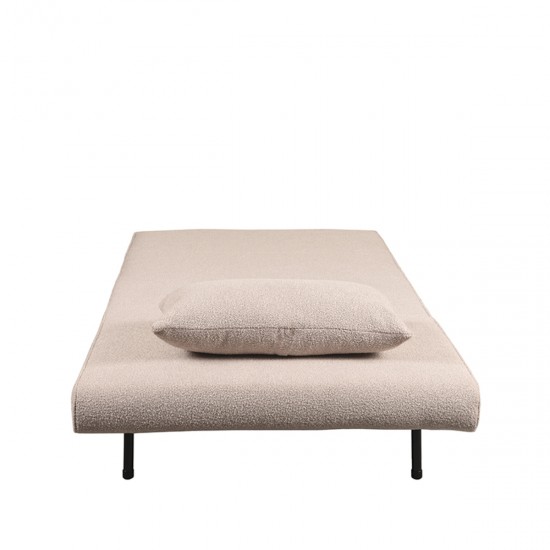 LABEL51 Canapé-lit | Pieds noirs Single Naturel Boucle.