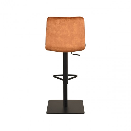 LABEL51 Tabouret de bar Juul Ocre Velours Gaslift.