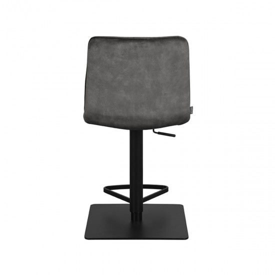 LABEL51 Tabouret de bar Juul Anthracite Velours Gaslift.
