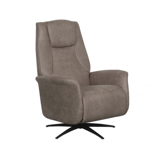 LABEL51 Fauteuil Stockholm - Taupe - Micro Suede - 1-Motorig.