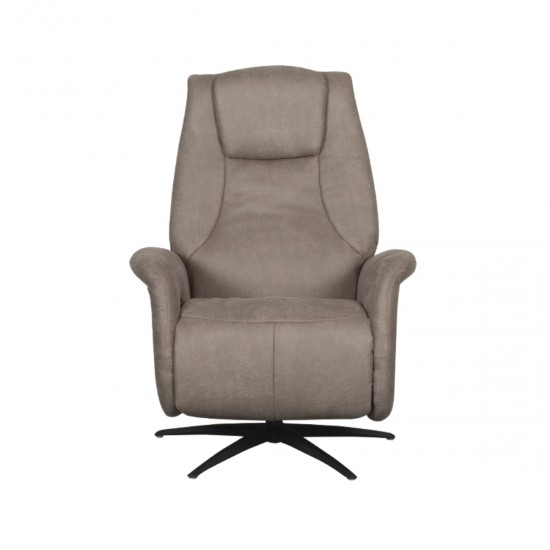 LABEL 51 Fauteuil Stockholm Taupe Micro Suede 1-Motorig.