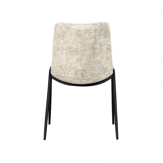 LABEL51 Chaise de salle à manger Noor Naturel Elite Zwart Metalen Frame.
