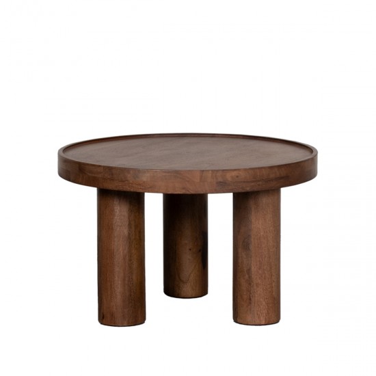 LABEL51 Salontafel Elly Nature Smooth Mangohout 60 cm Rond.