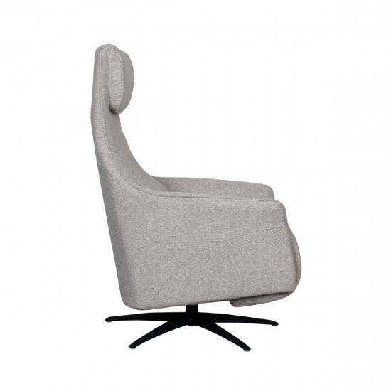 LABEL51 Fauteuil 2 moteurs avec fonction massage Lund Naturel Bouclé royal.