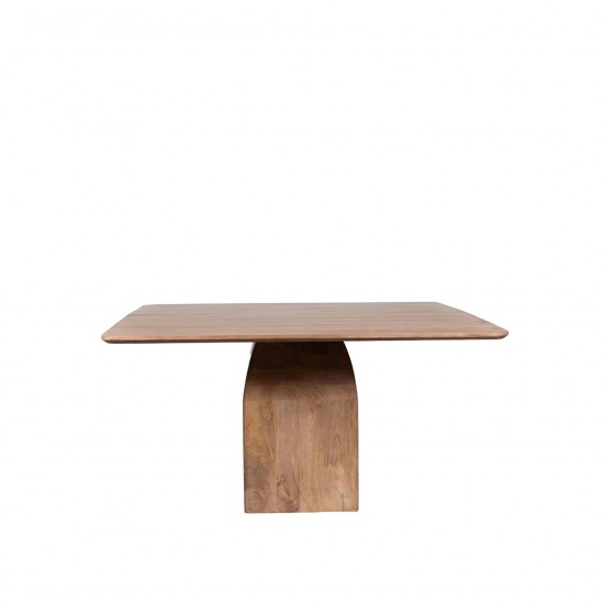 LABEL51 Eetkamertafel Ingo Nature Smooth Mangohout 130 cm Rond.