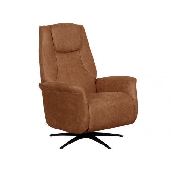 LABEL51 Fauteuil Stockholm - Cognac - Micro Suede - 1-Motorig.
