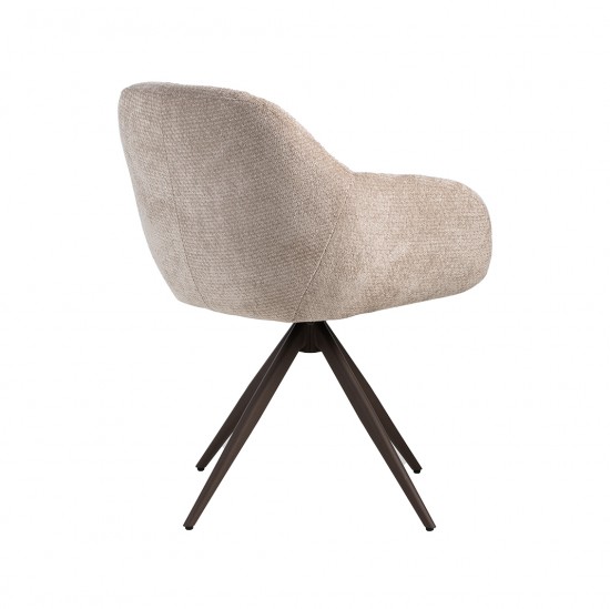 LABEL 51 Eetkamerstoel Esma Clay Elite Brons Metalen Frame.